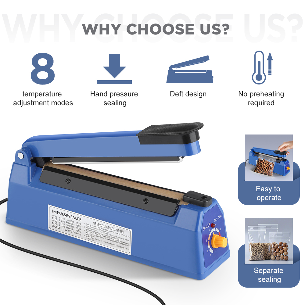 Impulse Sealer Machine Kitchen - Plastic Bag Impulse Heat Sealer recension och pris
