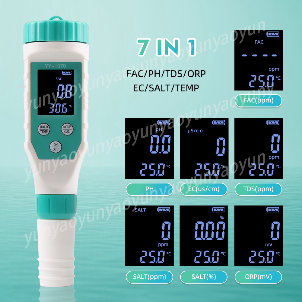 7 in 1 Digital Water Quality T - Ph Meter Digital Water Tester recension och pris