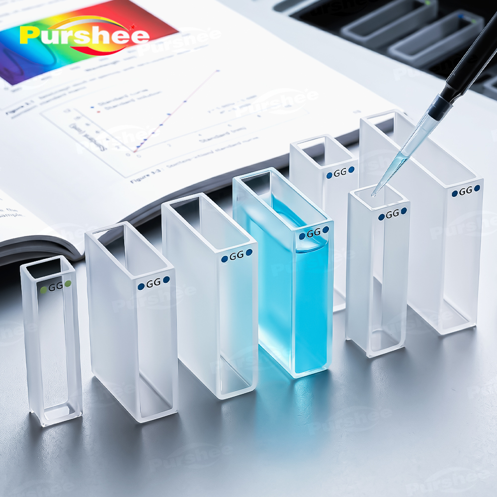 4 PCS Glass Cuvettes Cells 1/2 - Lab Equipment recension och pris