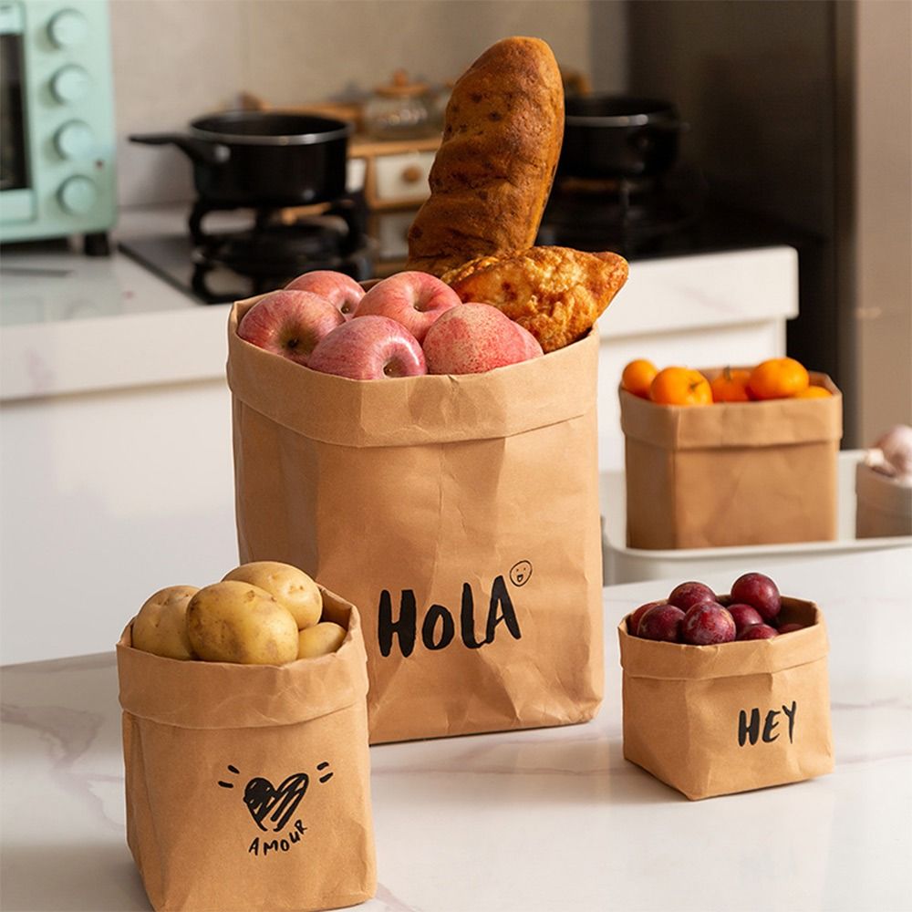Reusable Kraft Paper Bag Large - Packaging recension och pris