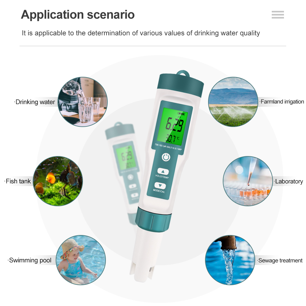 7 In 1 Digital Water Quality T - Ph Meter Digital Water Tester recension och pris