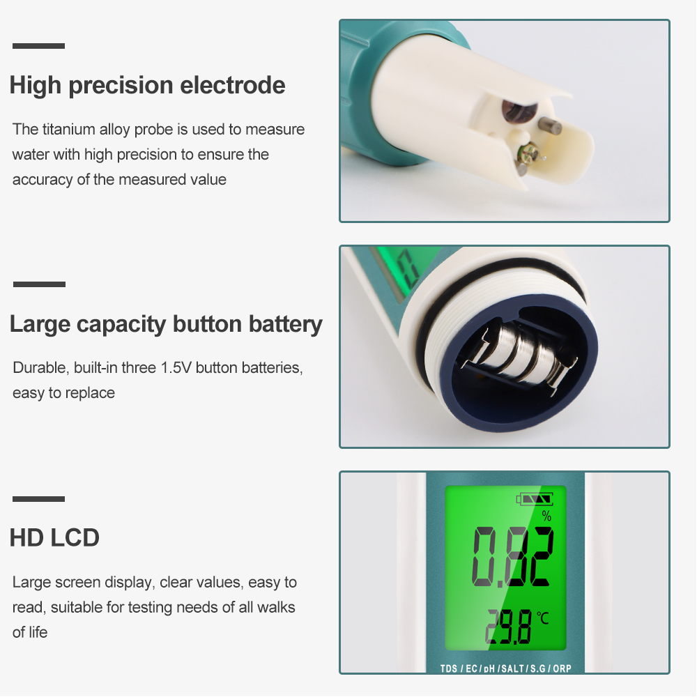 7 In 1 Digital Water Quality T - Ph Meter Digital Water Tester recension och pris